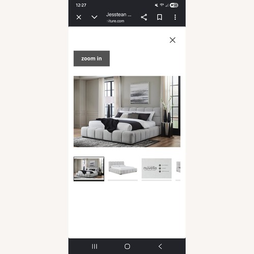 Used Ashley Furniture Jesstean Premium King Upholstered Bed for sale on AptDeco