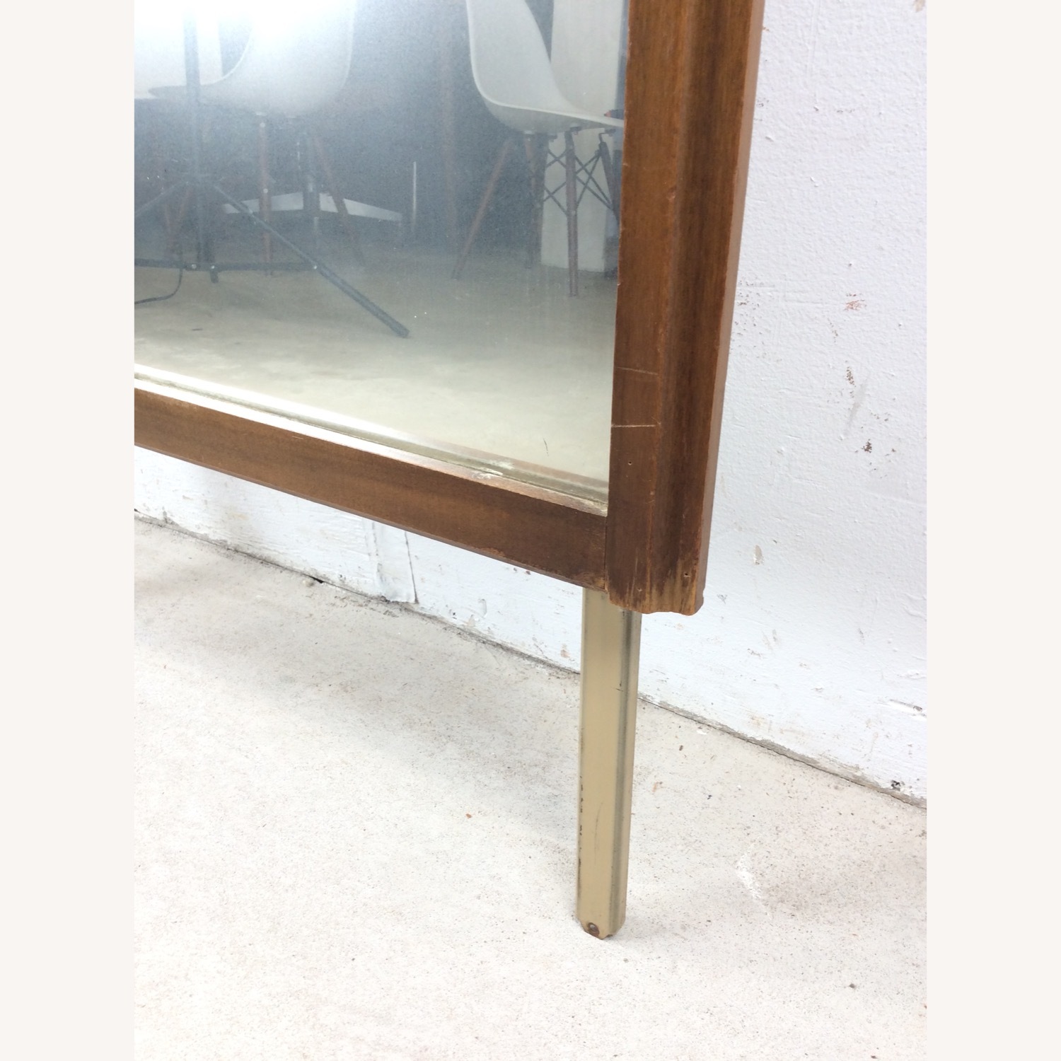 Mid Century Mountable Walnut Mirror - image-12