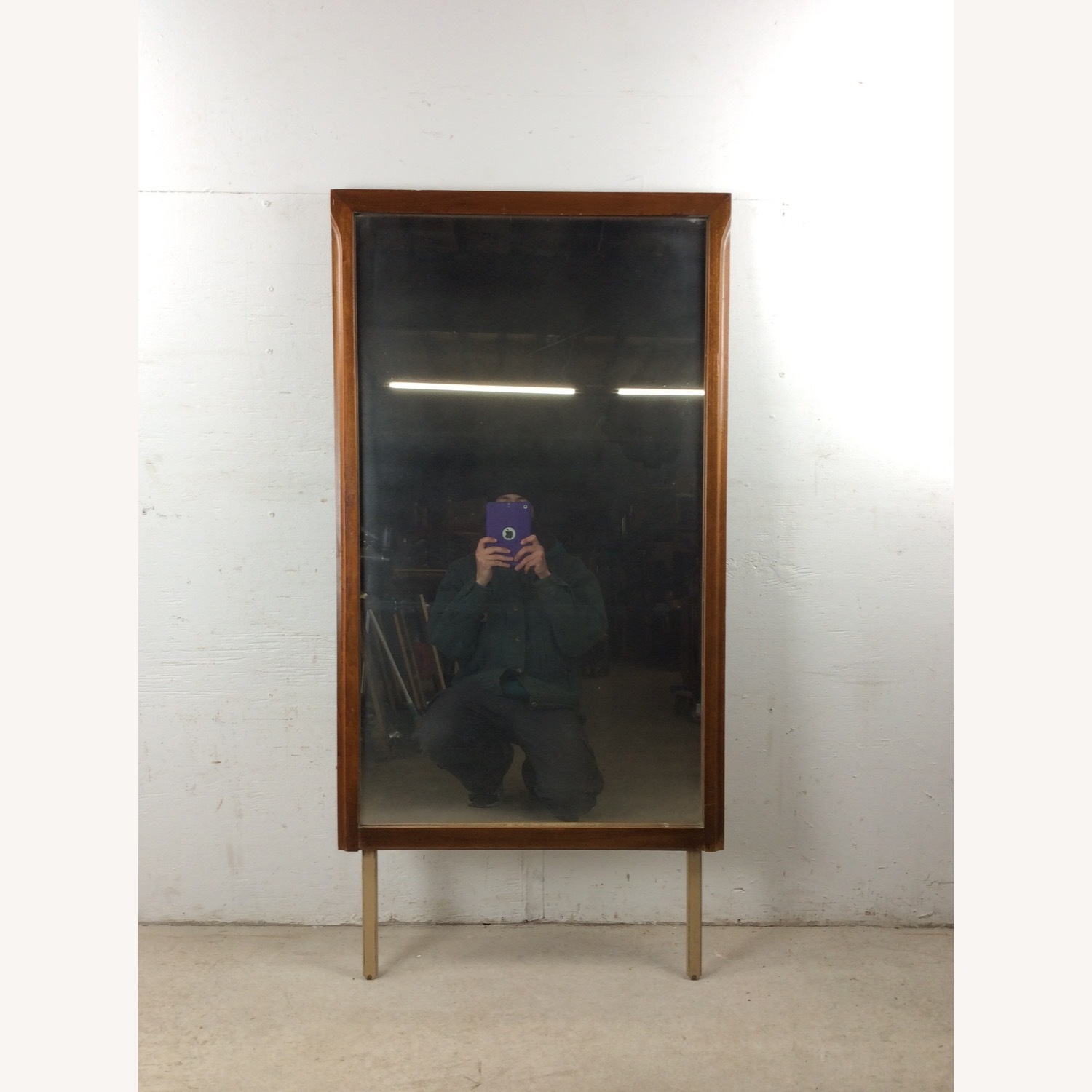 Mid Century Mountable Walnut Mirror - image-1