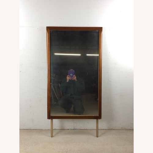 Used Mid Century Mountable Walnut Mirror for sale on AptDeco