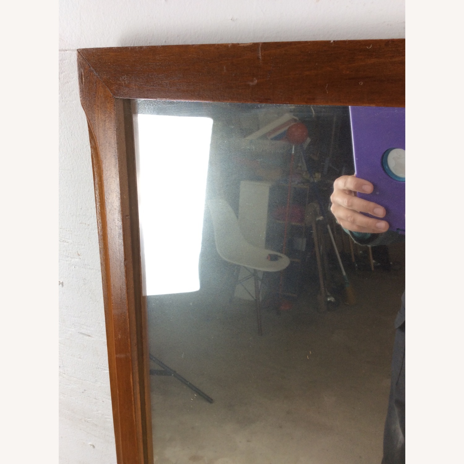 Mid Century Mountable Walnut Mirror - image-14