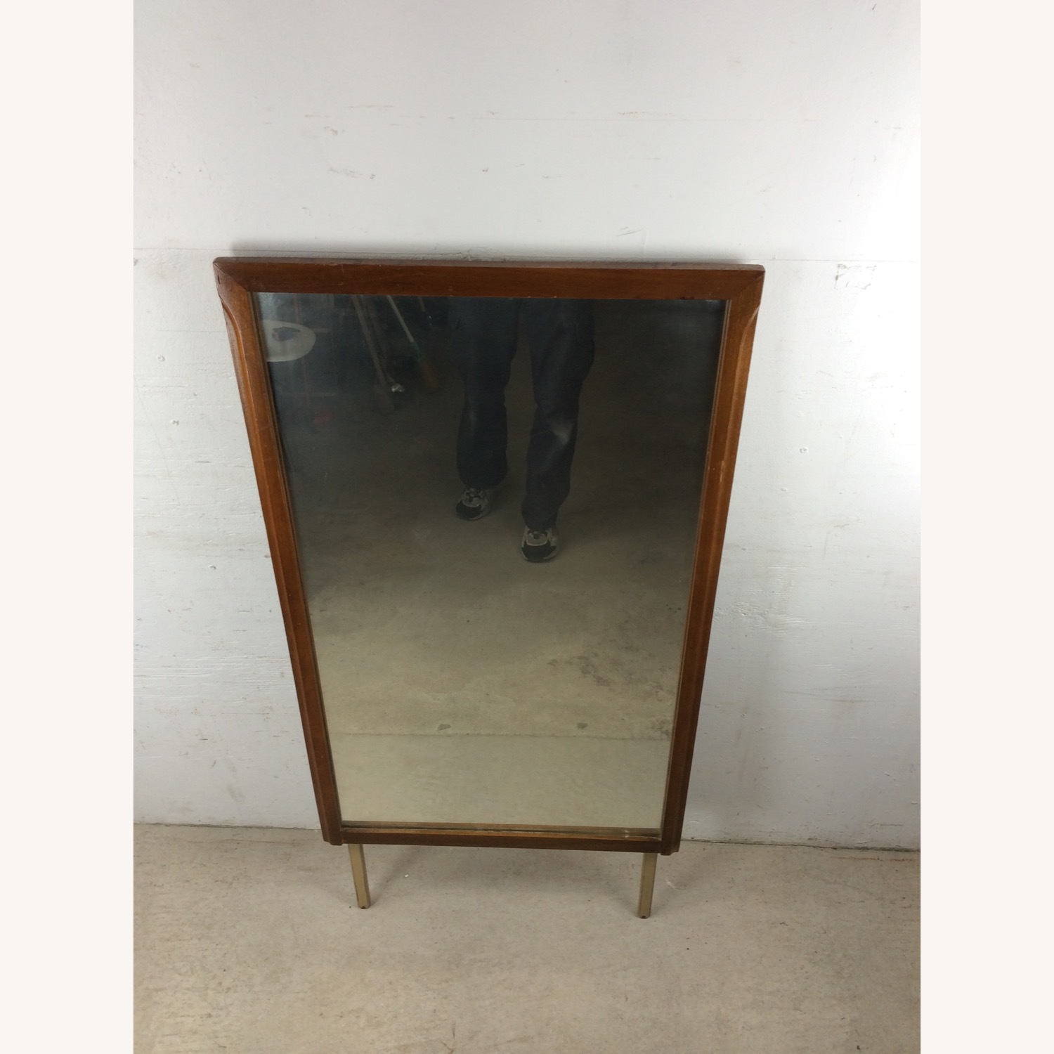 Mid Century Mountable Walnut Mirror - image-3