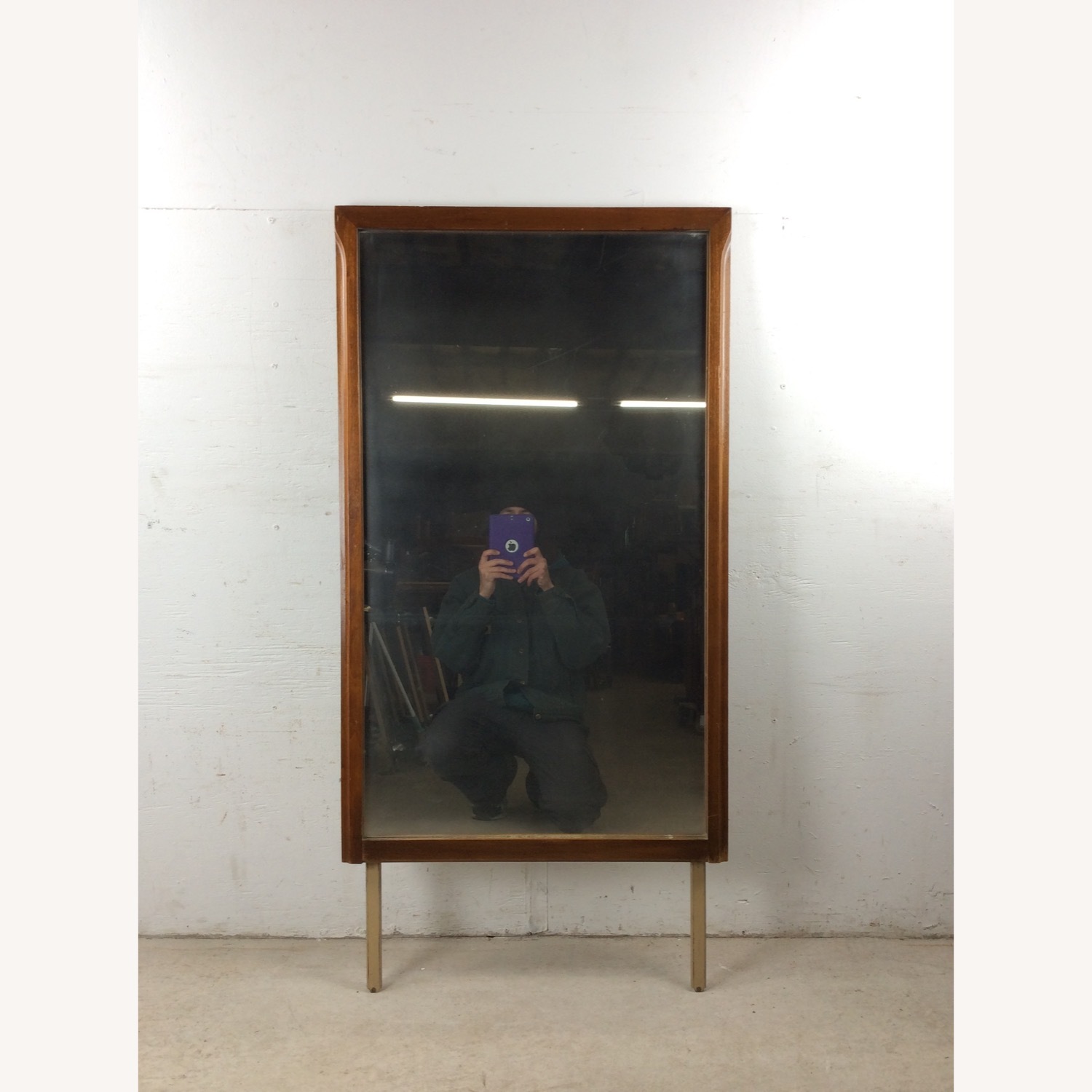 Mid Century Mountable Walnut Mirror - image-2