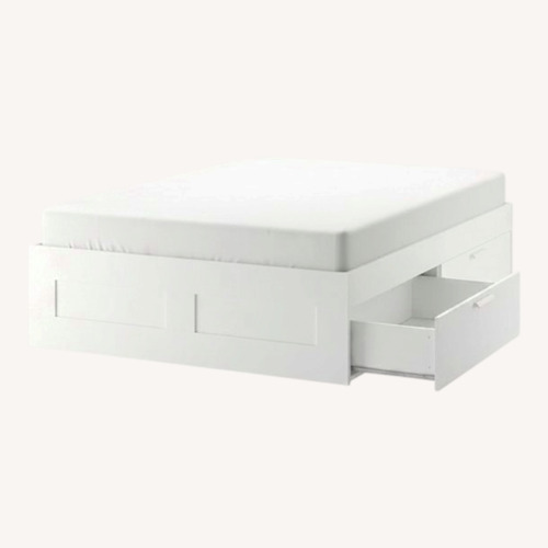 Used IKEA Brimnes White Full Bed for sale on AptDeco