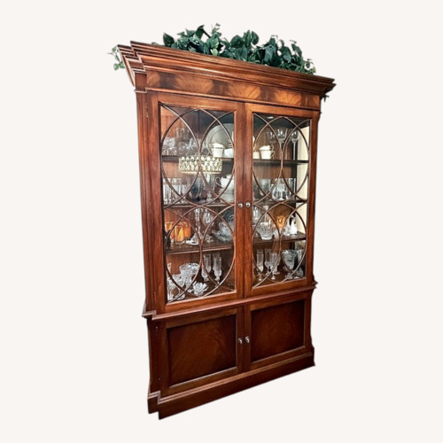 Used Ethan Allen Dark Brown Wood Wall Unit for sale on AptDeco