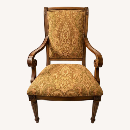 Used Ethan Allen Dark Brown Wood Dining Chairs for sale on AptDeco