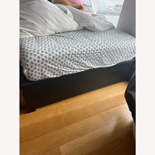 Used Pottery Barn Tacoma Black Wood Full Bed for sale on AptDeco
