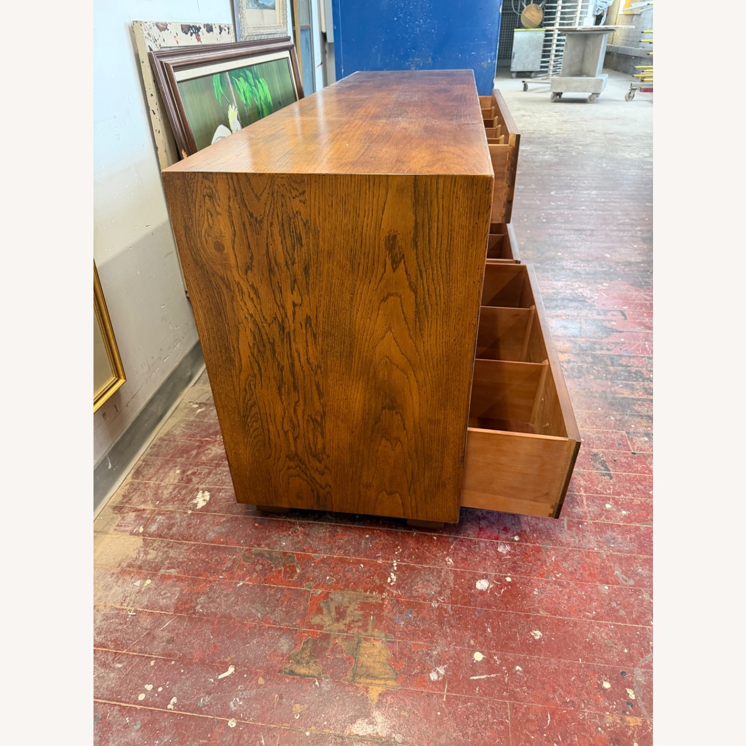 Vintage Henredon Artefacts Campaign Oak Dresser - image-5