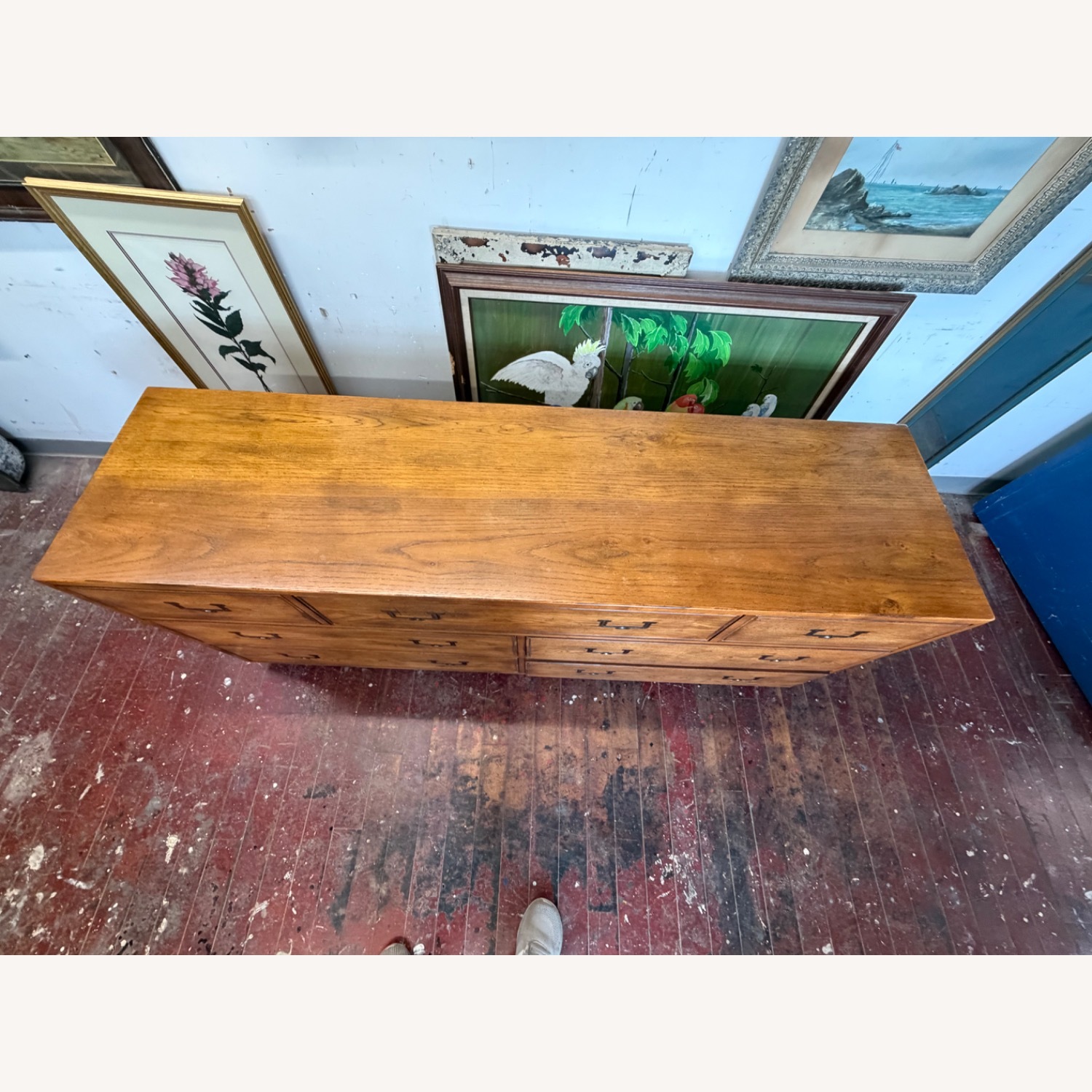 Vintage Henredon Artefacts Campaign Oak Dresser - image-6
