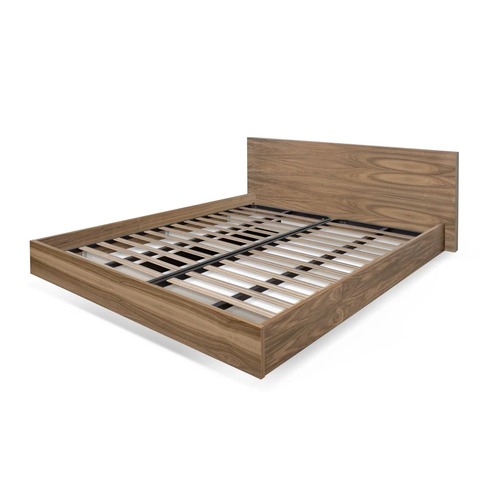 Used Zipcode Design Dark Brown Wood King Bed for sale on AptDeco