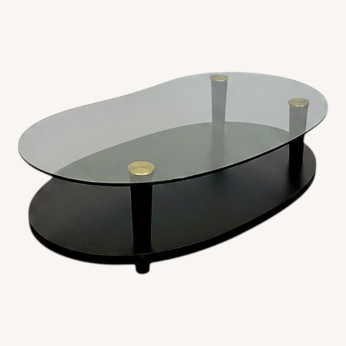 Used Vintage/Antique Finds Black Wood Coffee Table for sale on AptDeco