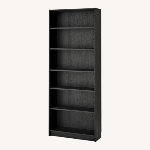 Used IKEA Billy Black Oak Effect Bookcase for sale on AptDeco
