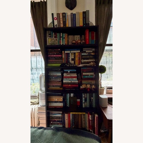 Used IKEA Billy Black Oak Effect Bookcase for sale on AptDeco