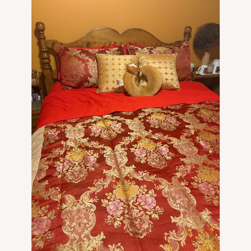 Used Vintage/Antique Finds Wood Queen Bed for sale on AptDeco