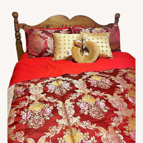 Used Vintage/Antique Finds Wood Queen Bed for sale on AptDeco