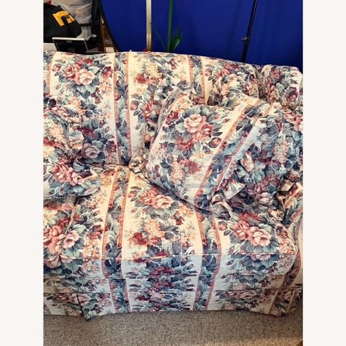 Used Vintage Amish-Made Floral Chintz Rocker Loveseat for sale on AptDeco