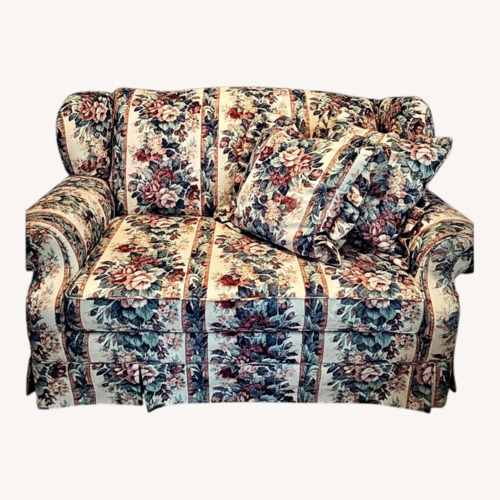 Used Vintage Amish-Made Floral Chintz Rocker Loveseat for sale on AptDeco