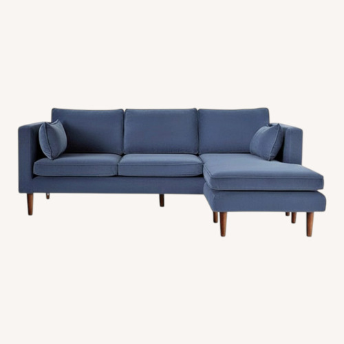 Used AllModern Aaron Blue Sectional for sale on AptDeco