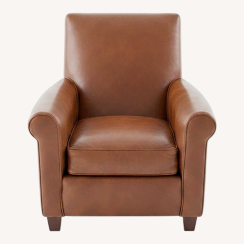 Used Lee Industries Light Brown Leather Armchair for sale on AptDeco