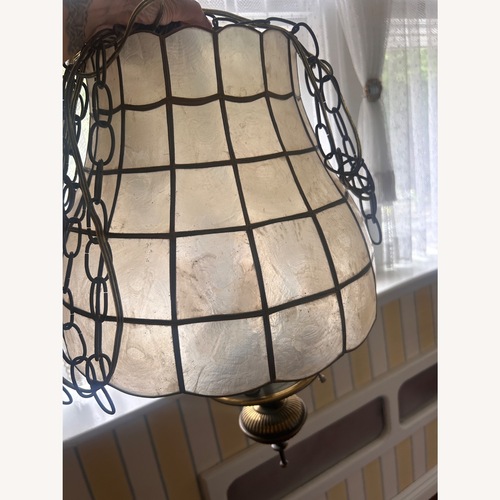 Used Vintage 1970’s Capiz Shell Swag Lamps for sale on AptDeco