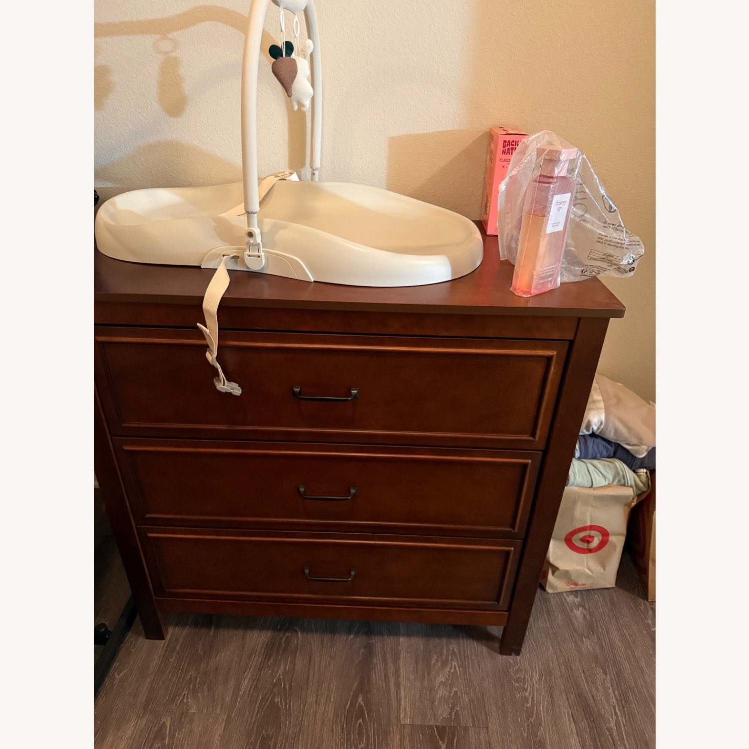 Dark Brown Wood Crib - image-3