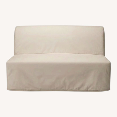 Used IKEA LYCKSELE LÖVÅS White Fabric Futon for sale on AptDeco
