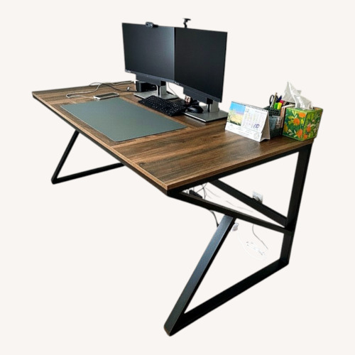 Used Dark Brown Wood Desk for sale on AptDeco
