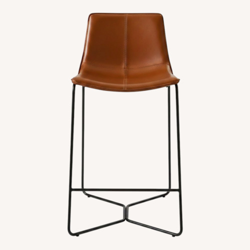 Used West Elm Slope Leather Counter Stools for sale on AptDeco