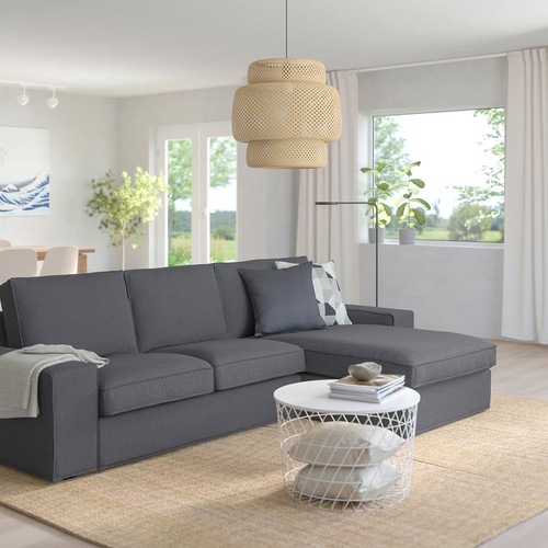 Used IKEA KIVIK Dark Gray 3+ Piece Sectional for sale on AptDeco