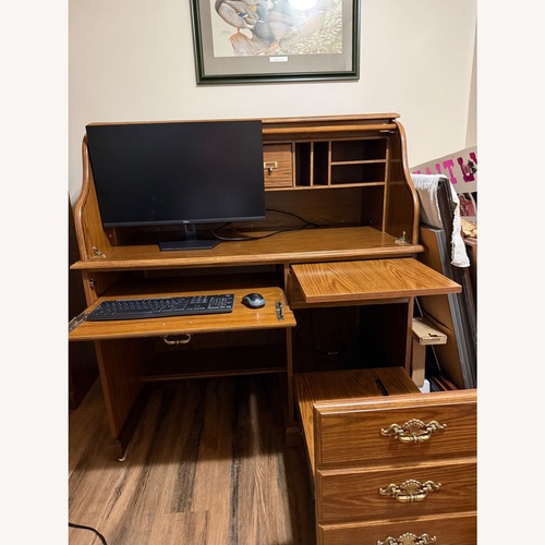 Used Oak Computer Desk for sale on AptDeco