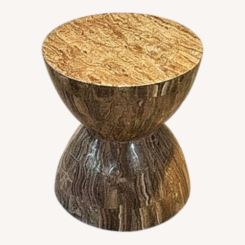 Used Arhaus Sculptural Stone Accent Side Table for sale on AptDeco