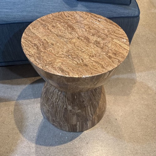 Used Arhaus Sculptural Stone Accent Side Table for sale on AptDeco