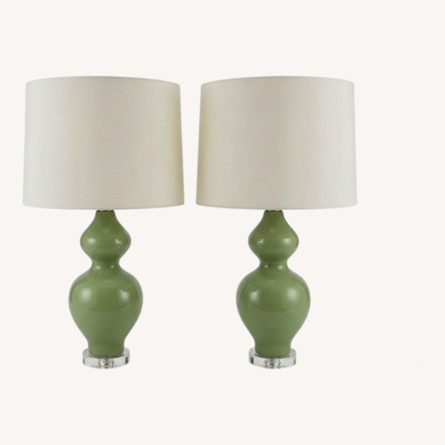 Used PAUL SCHNEIDER Ceramic Gourd Lamps (Pair) for sale on AptDeco