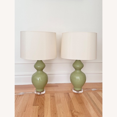 Used PAUL SCHNEIDER Ceramic Gourd Lamps (Pair) for sale on AptDeco