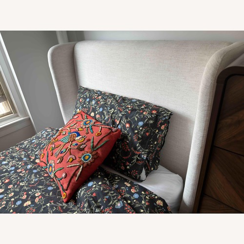 Used Dalton Natural Fabric Twin Bed for sale on AptDeco