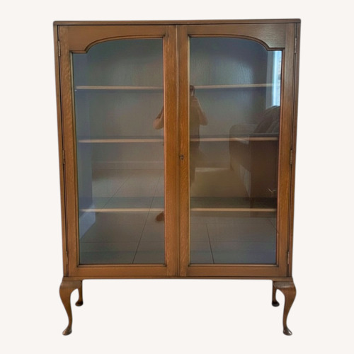 Used Antique Wood Curio Cabinet for sale on AptDeco