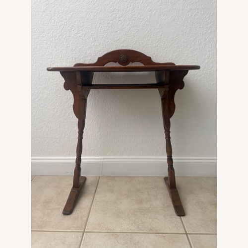 Used Vintage/Antique Finds Dark Brown Wood Side Table for sale on AptDeco