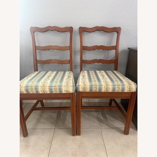 Used Vintage/Antique Finds Blue Wood Dining Chair for sale on AptDeco