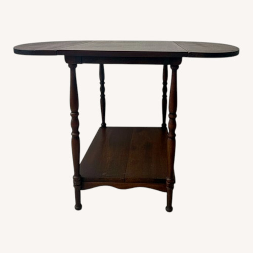 Used Vintage/Antique Finds Dark Brown Wood Side Table for sale on AptDeco