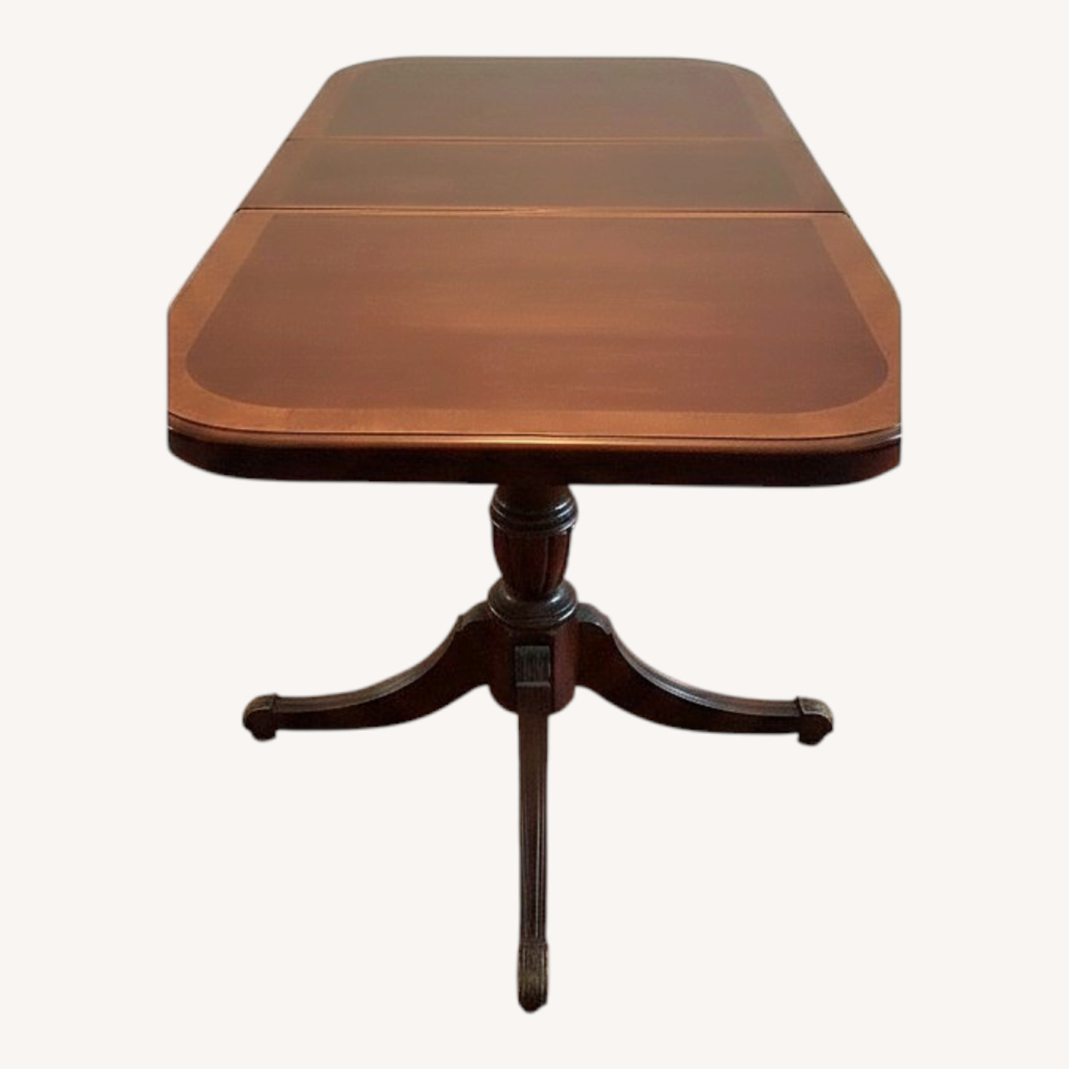 Dark Brown Wood Dining Table - image-0
