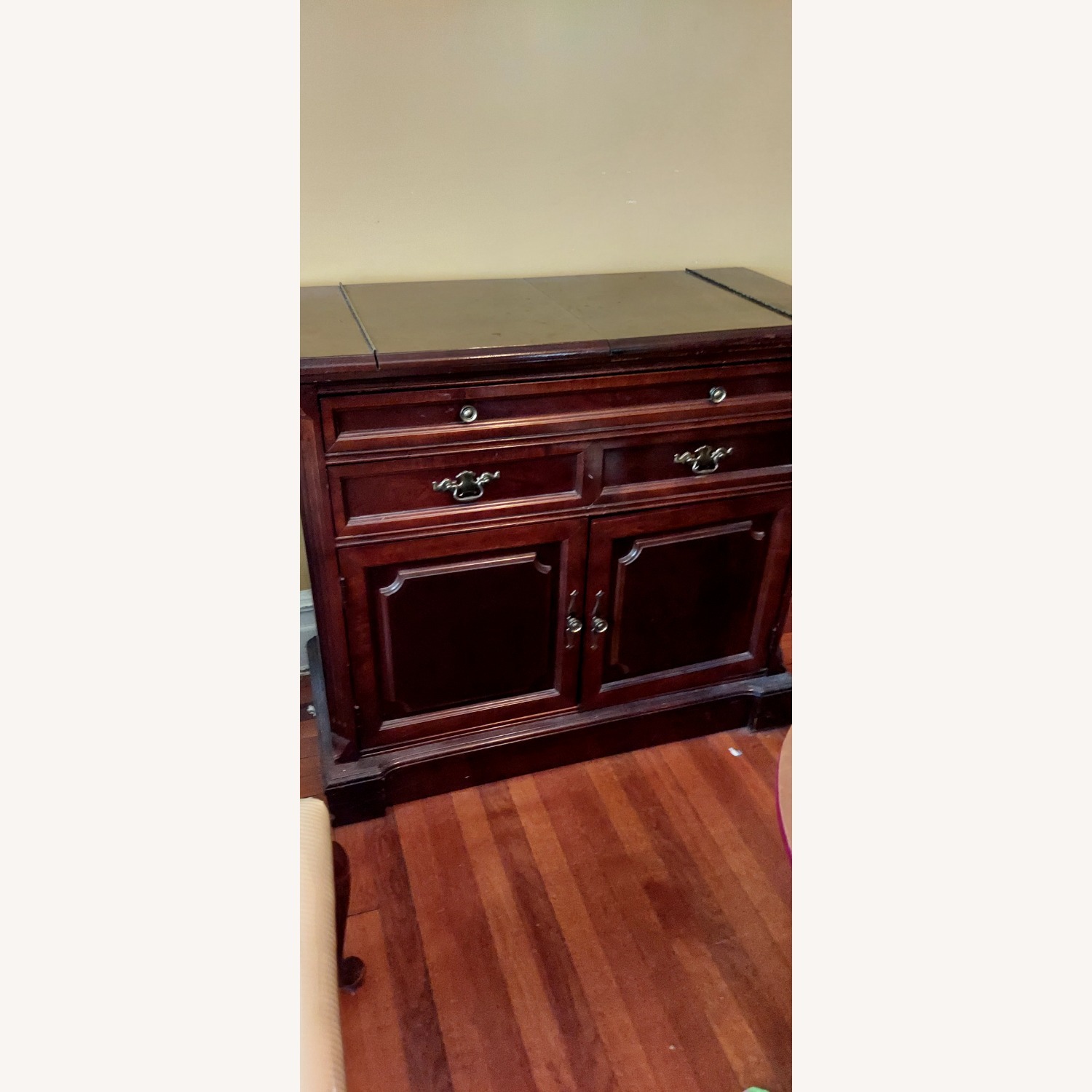 Dark Brown Wood Dining Table - image-5