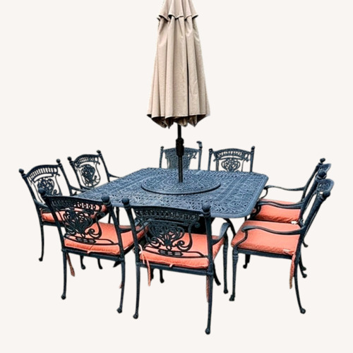 Used Fortunoff Black Aluminum Patio Furniture for sale on AptDeco