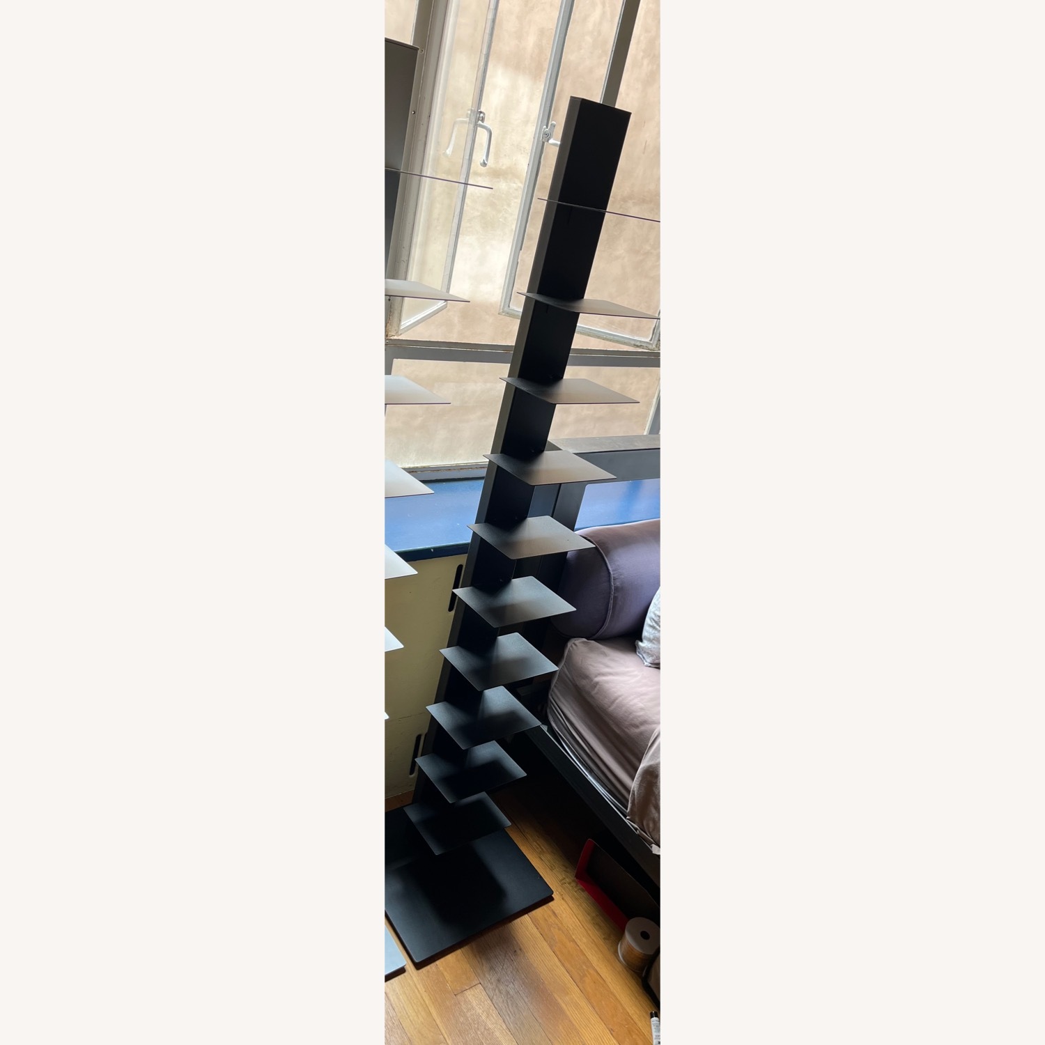 Container Store Floating Black Metal Bookcase - image-2