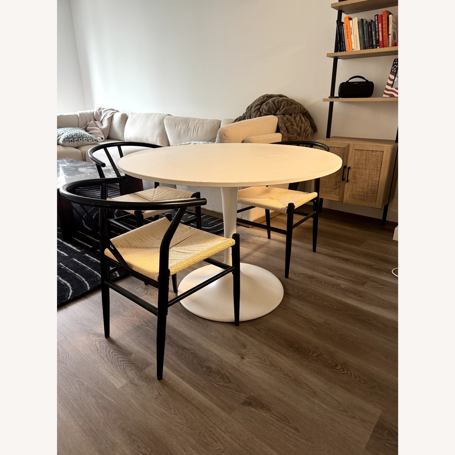 White Wood Dining Table - image-3