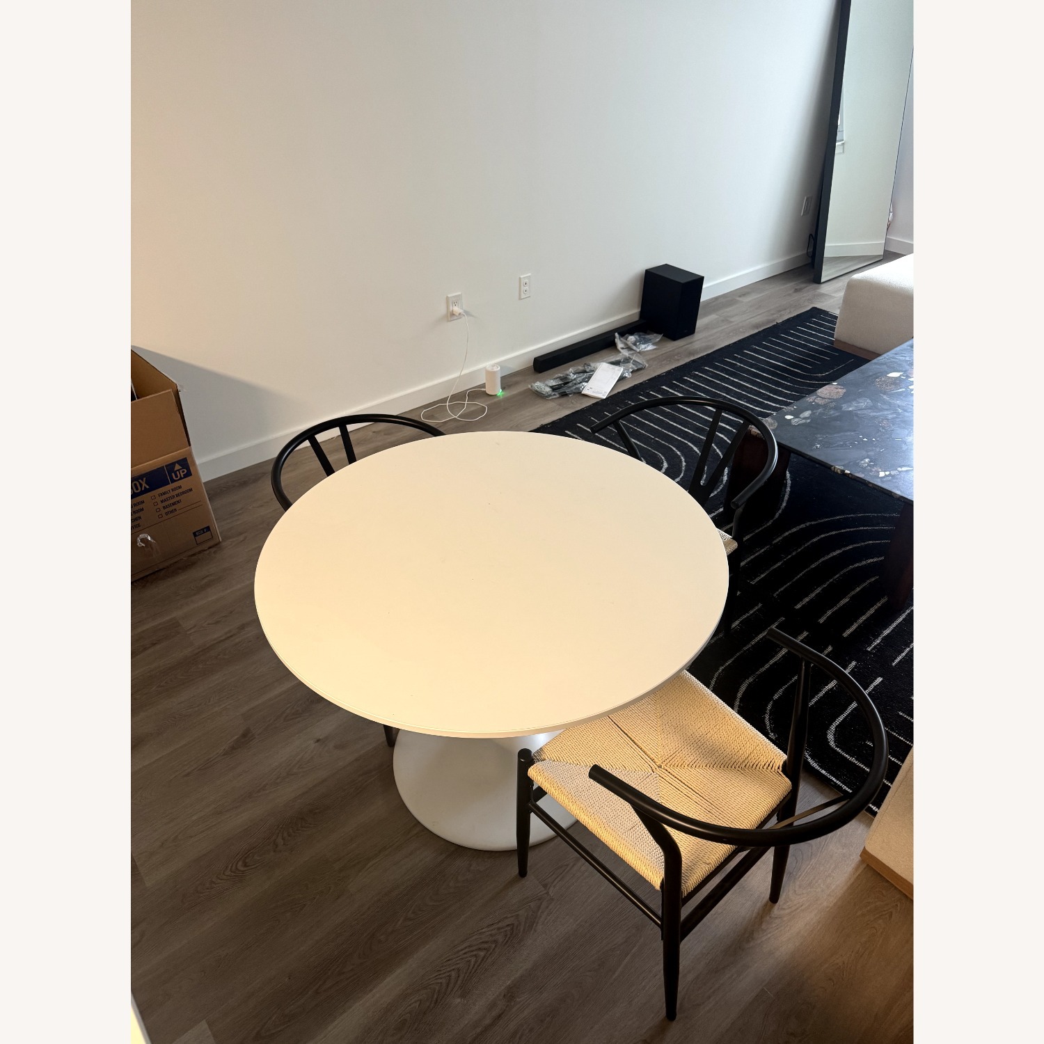 White Wood Dining Table - image-2