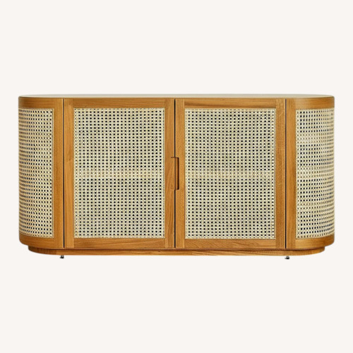 Used Article Candra Oak French Cane Sideboard for sale on AptDeco