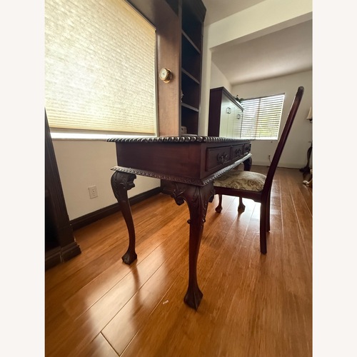 Used Dark Brown Wood Desk for sale on AptDeco