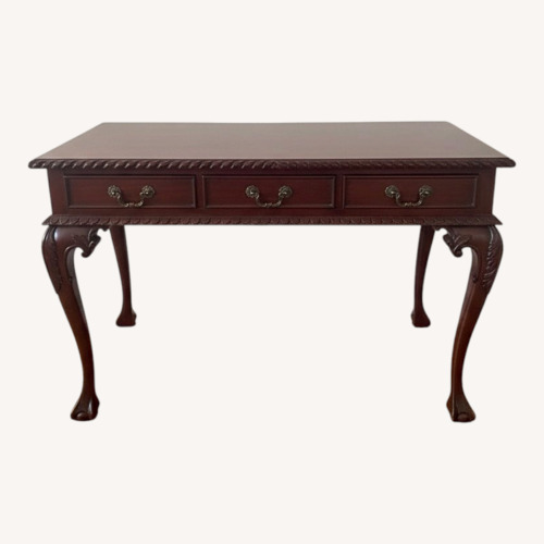 Used Dark Brown Wood Desk for sale on AptDeco