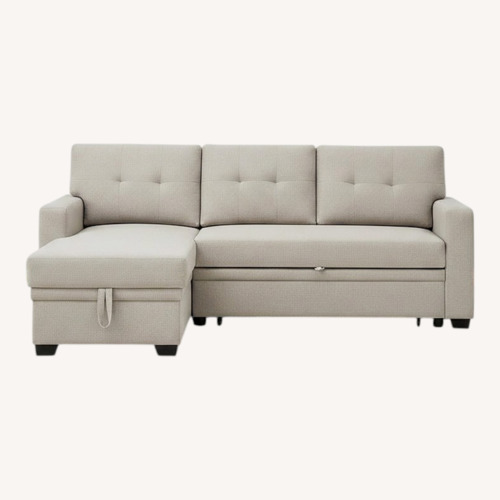 Used 3-Piece Pull-Out Sofa Bed With Reversible Storage Chaise for sale on AptDeco