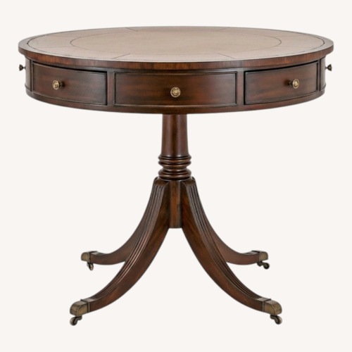 Used Ethan Allen Dark Brown Wood Side Table for sale on AptDeco